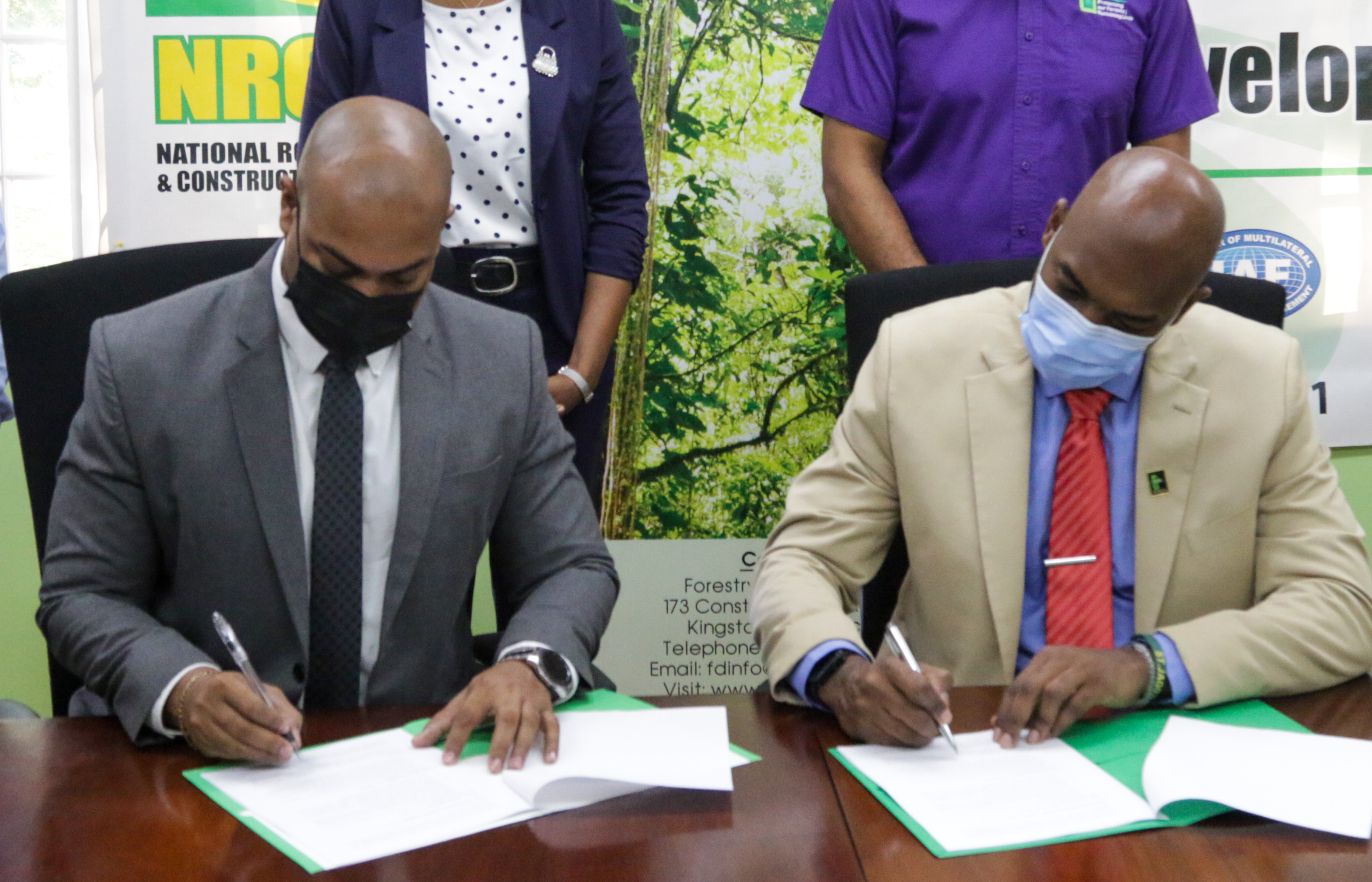 Mr. Stephen Edwards, Managing Director- NROCC and Mr. Ainsley Henry, CEO & Conservator of Forests – Forestry Department
