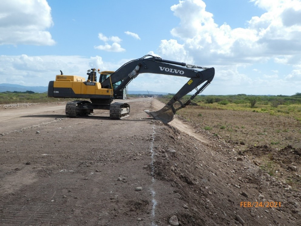 Earthworks - Shaping the slope of the embankment